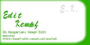 edit kempf business card